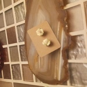 Vintage Yellow Rose Earrings